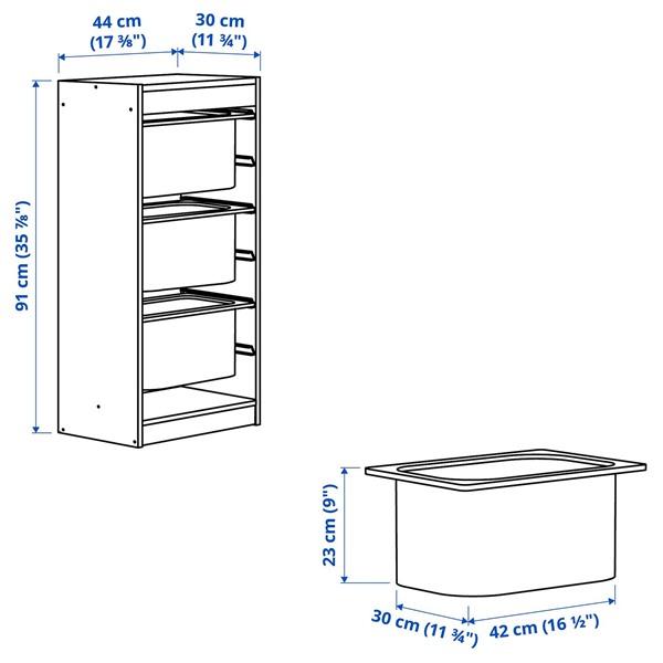 [IKEA/イケア/通販]TROFAST トロファスト 収納コンビネーション, ライトホワイトステインパイン/ライラック, 44x30x91 cm[4](19606706) |  | 03