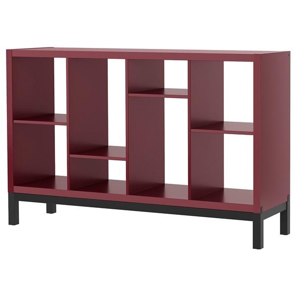 [IKEA/イケア/通販]KALLAX カラックスシェルフユニット 下部フレーム付き, ブラウンレッド/ブラック……[IH](19607555) | 