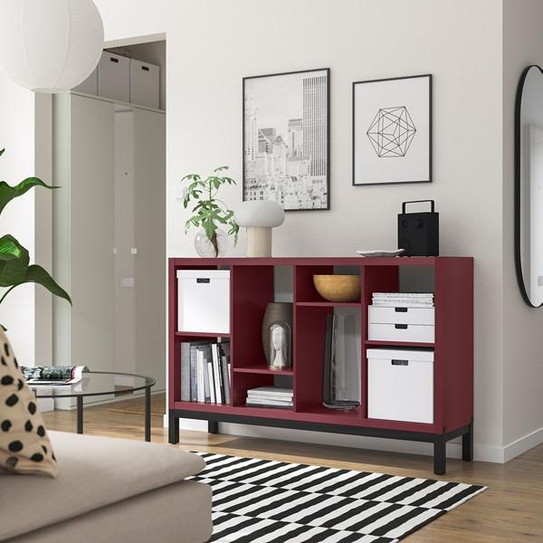 [IKEA/イケア/通販]KALLAX カラックスシェルフユニット 下部フレーム付き, ブラウンレッド/ブラック……[IH](19607555) |  | 01