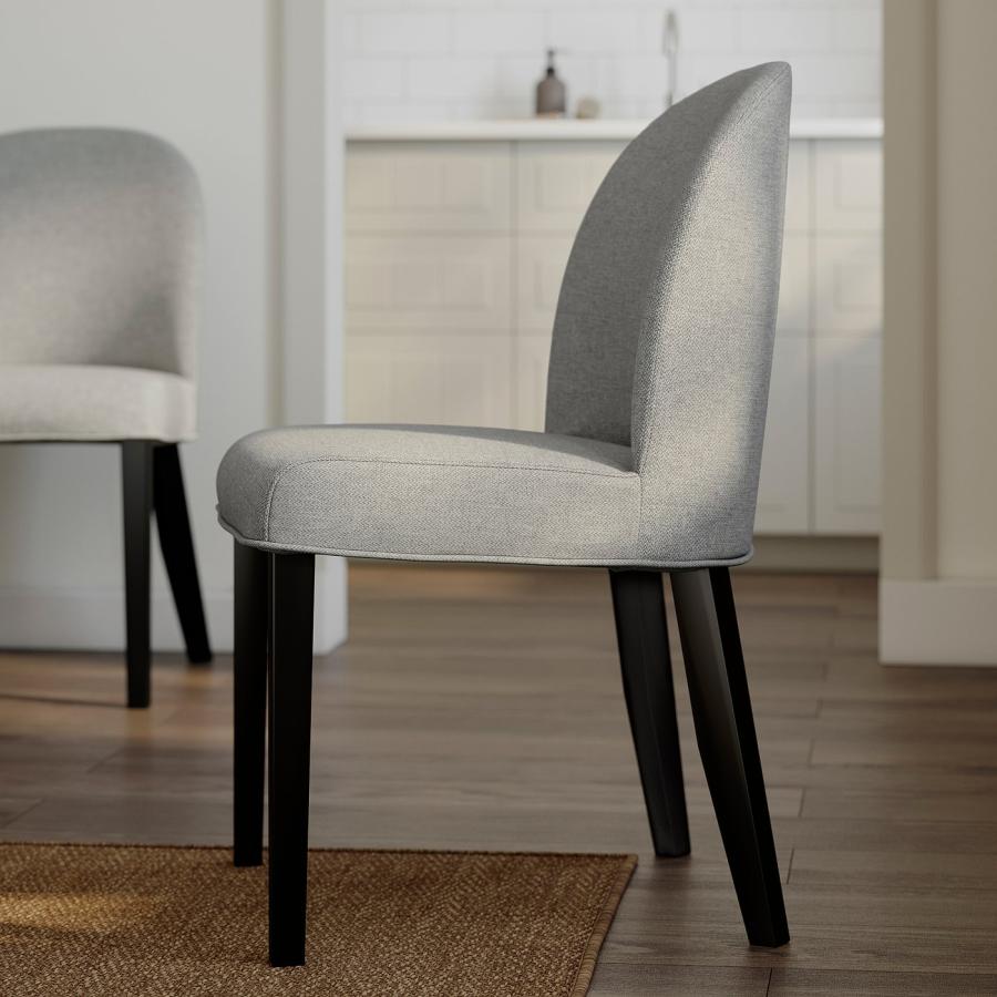 [IKEA/イケア/通販]ROSENTORP ローセントルプ / ROSENTORP ローセントルプ テーブル＆チェア4脚, ブラック/ティッブレビ ベージュグレー ブラック, 110/155 cm[7 |  | 02