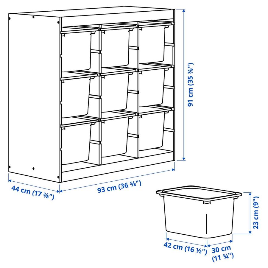 [IKEA/イケア/通販]TROFAST トロファスト 収納コンビネーション, ルームディバイダ―/ライトホワイトステインパイン ライラック, 93x44x91 cm[10](19612585) |  | 03