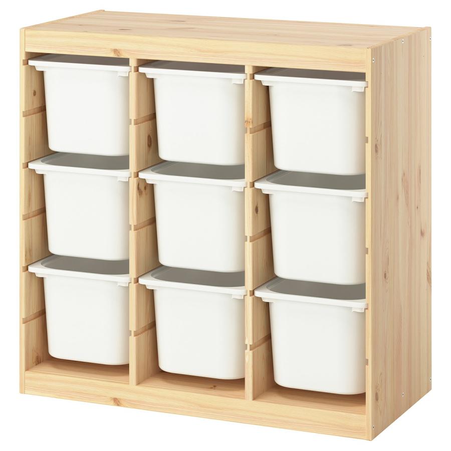 [IKEA/イケア/通販]TROFAST トロファスト 収納コンビネーション, ルームディバイダ―/ライトホワイトステインパイン ホワイト, 93x44x91 cm[10](19612707) | 