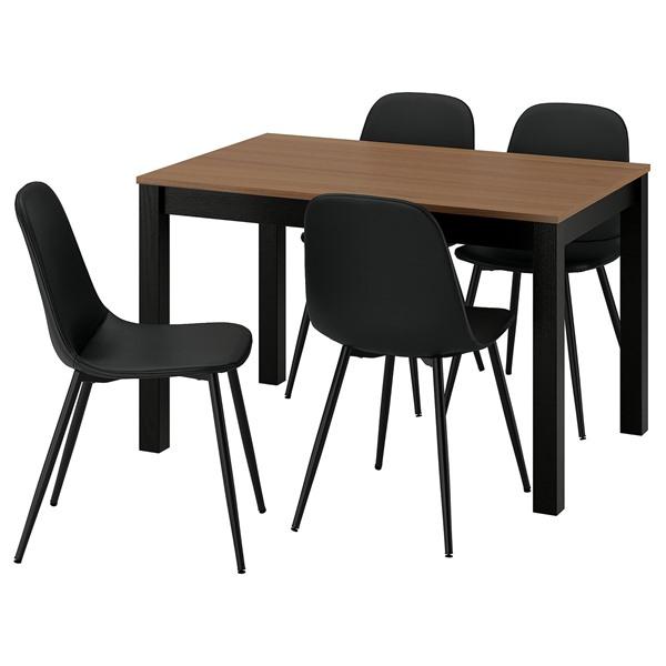[IKEA/イケア/通販]ALHULT オールフルト / NORDMANSSKAR ノルドマンスシェールテーブル＆チェア4脚, ブラ……[10](19618455) | 