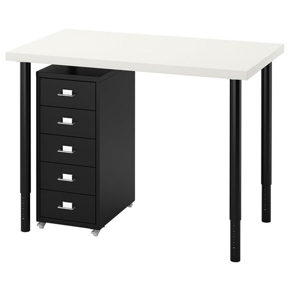 [IKEA/イケア/通販]LINNMON/OLOV リンモン/オーロヴ / HELMER ヘルメルデスク&収納 コンビネーション, ホ……[6](19620929) | 