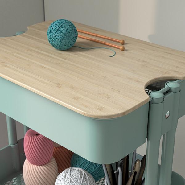 [IKEA/イケア/通販]RASKOG ロースコグ / NORRAVA ノルオーヴァワゴン ふた付き, ライトターコイズ,35x45x77 cm[CB](19622160) |  | 01