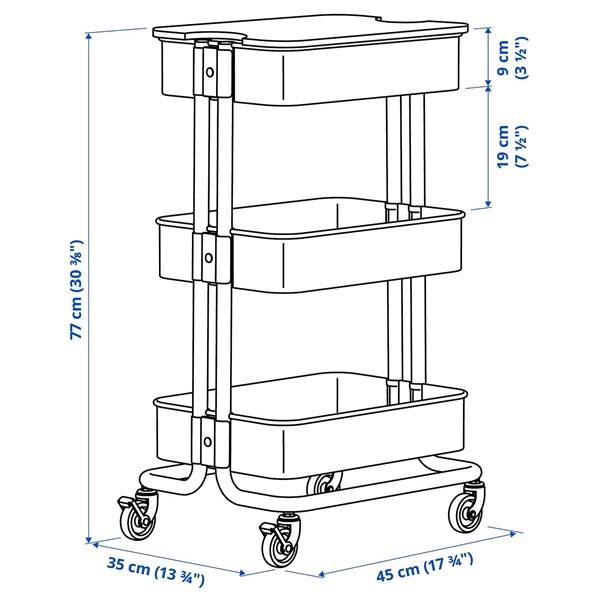 [IKEA/イケア/通販]RASKOG ロースコグ / NORRAVA ノルオーヴァワゴン ふた付き, ライトターコイズ,35x45x77 cm[CB](19622160) |  | 02
