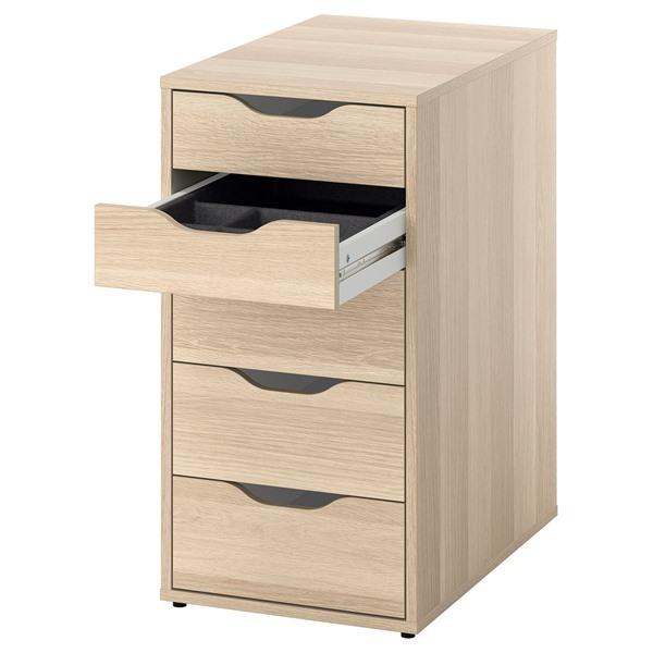 [IKEA/イケア/通販]ALEX アレクス引き出しユニット, インサート付き ホワイトステインオーク調,36x70 cm[EC](19628015) | 