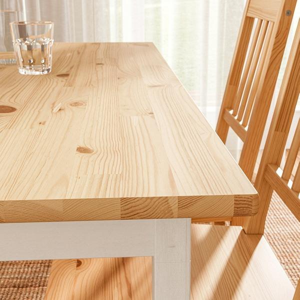 [IKEA/イケア/通販]PINNTORP ピントルプ / PERJOHAN ペルヨハンテーブル チェア2＆ベンチ付き, ライトブラウンステイン ホワイトステイン/ライトブラウンステイ |  | 01