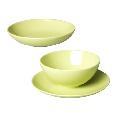 IKEA/イケア FARGRIK 食器18点セット, グリーン | 