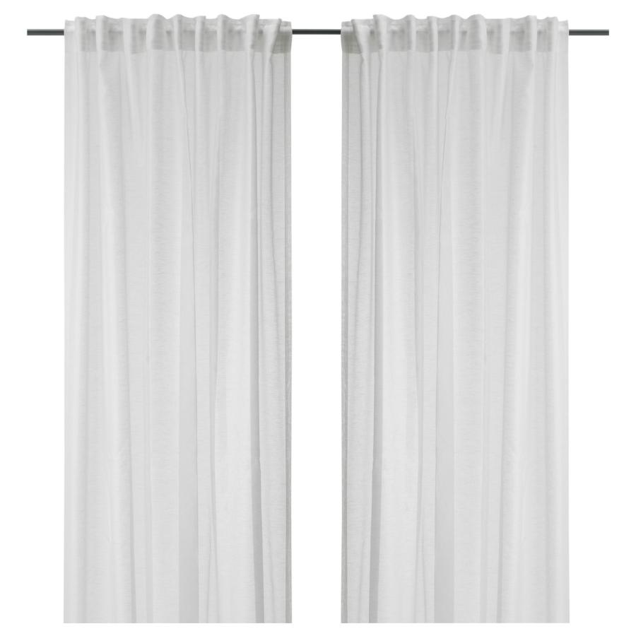 [IKEA/イケア/通販]ASKKLOCKA アスククロッカ シアーカーテン1組, ホワイト[B](20344290) | 