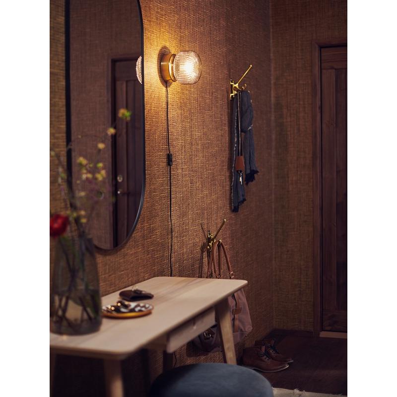 【IKEA/イケア/通販】SOLKLINT ソルクリント ウォールランプ, 真ちゅう/グレークリアガラス…[A](20464070) |  | 02