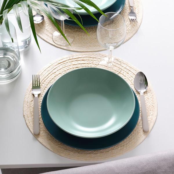 【IKEA/イケア/通販】FARGKLAR フェルグクラー 深皿, マット ライトターコイズ[A](20477181) |  | 02