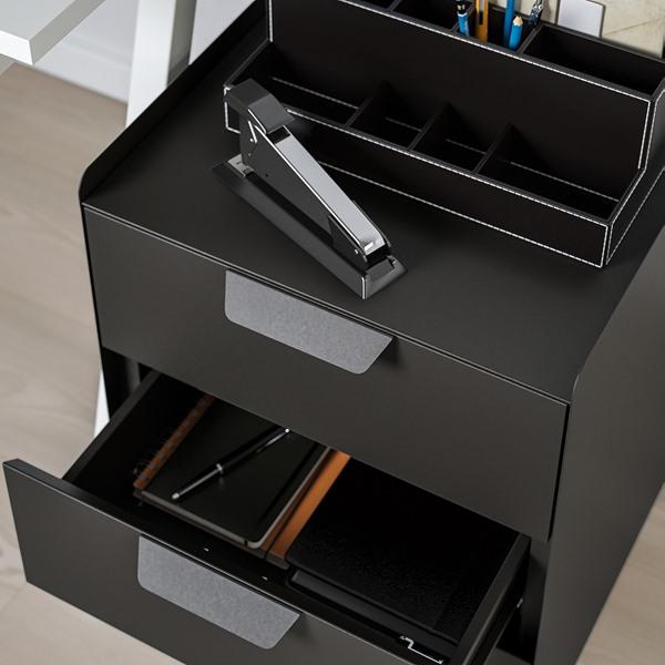 【IKEA/イケア/通販】TROTTEN トロッテン 引き出しユニット（引き出し×3） キャスター付き, チャコール…[D](20485096) |  | 03