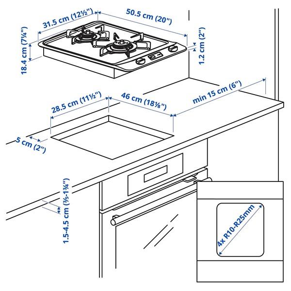 [IKEA/イケア/通販]OTVUNGEN オトゥヴンゲン都市ガス 13A12A コンロ,32 cm[D](20516856) |  | 04