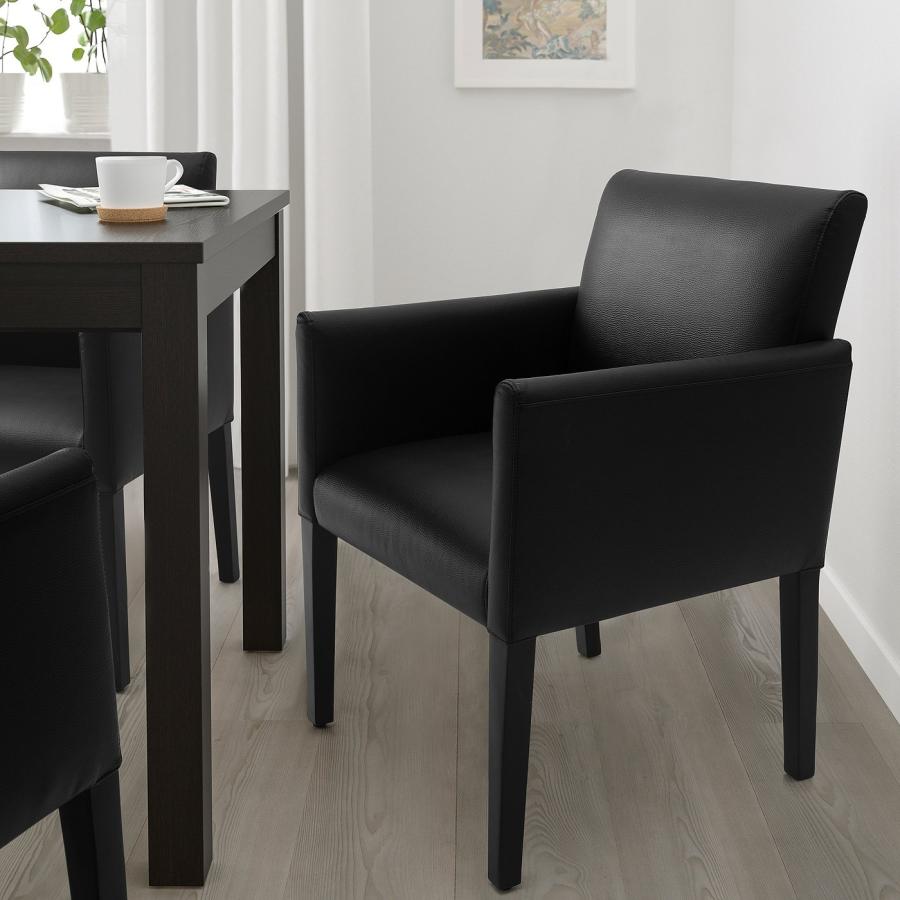 [IKEA/イケア/通販]ASGRIM アスグリム チェア アームレスト付, ボームスタード ブラック[G](20519181) |  | 01