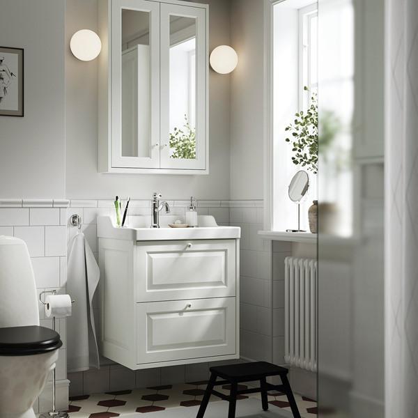 [IKEA/イケア/通販]TANNFORSEN テンフォルセンミラーキャビネット 扉付き, ホワイト,60x15x95 cm[E](20535483) |  | 01