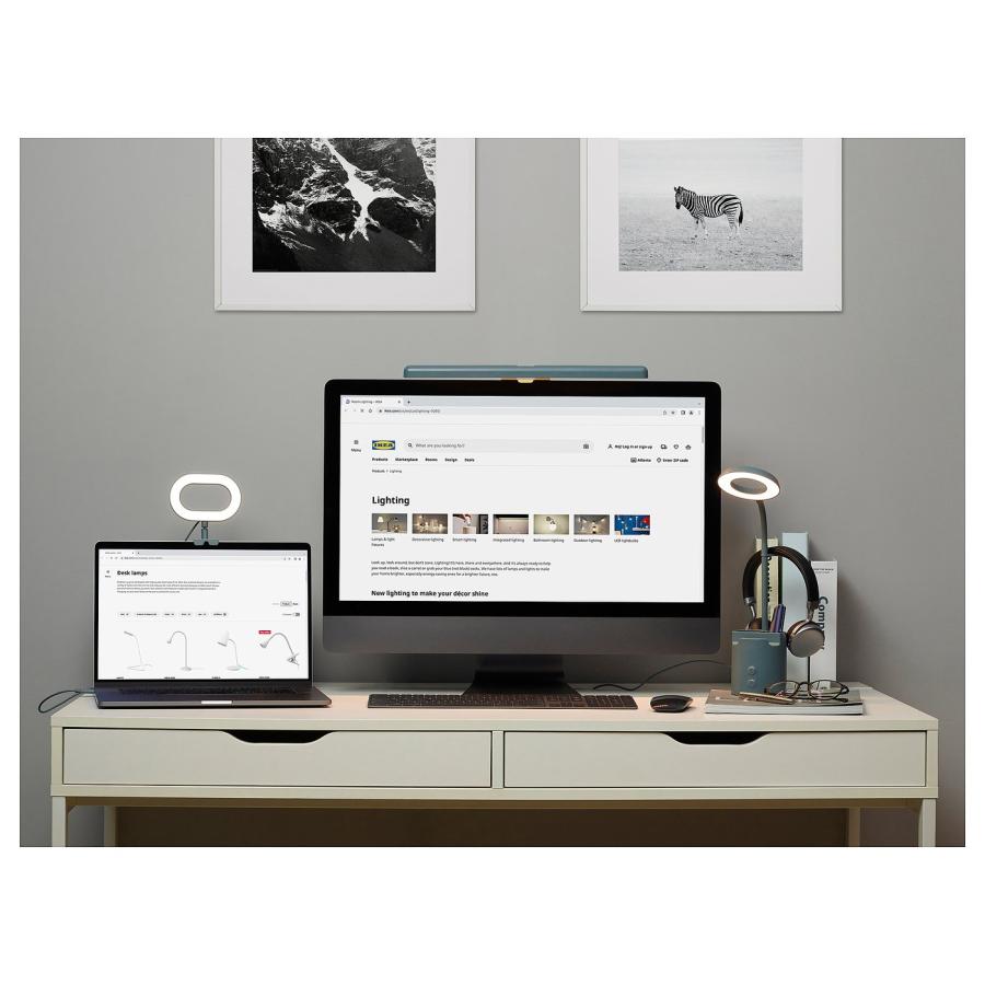 [IKEA/イケア/通販]LAGERGANG ラーゲルゴング LEDライト モニター用, 調光可能/ターコイズ[B](20550992) |  | 02