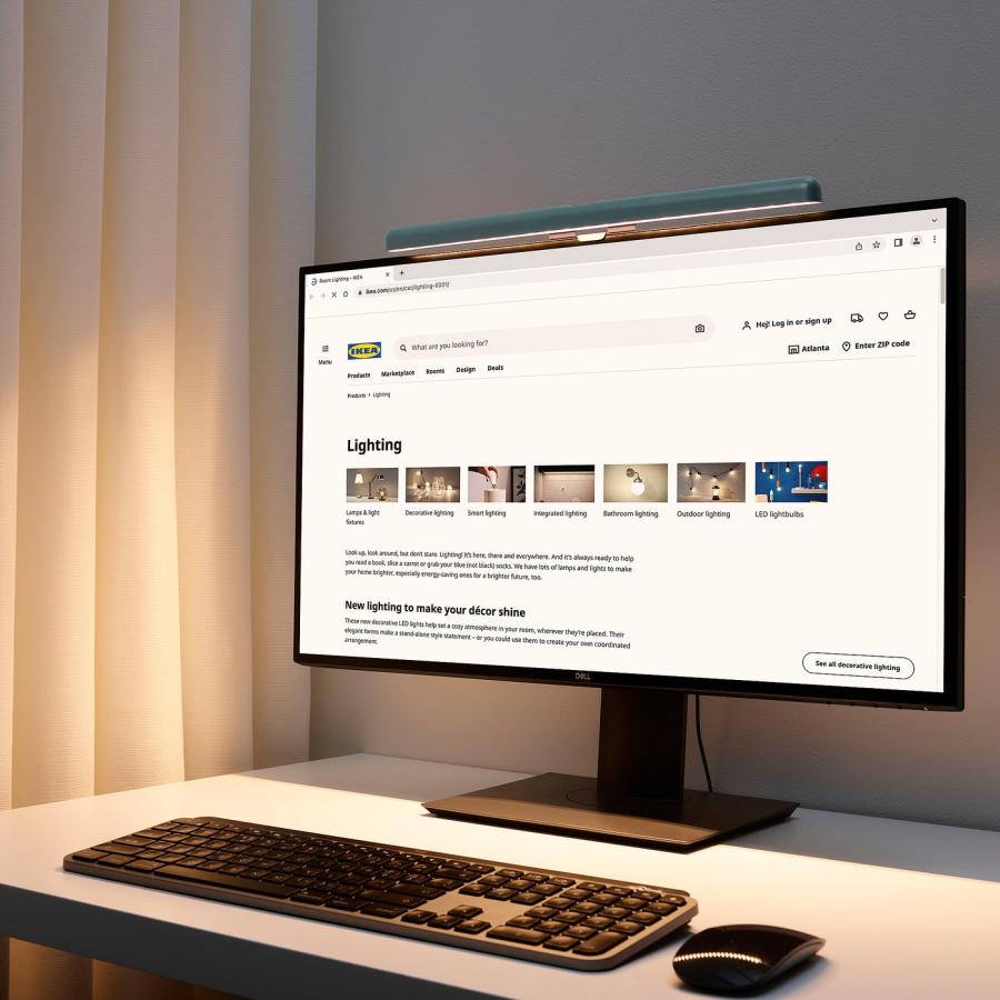 [IKEA/イケア/通販]LAGERGANG ラーゲルゴング LEDライト モニター用, 調光可能/ターコイズ[B](20550992) |  | 05