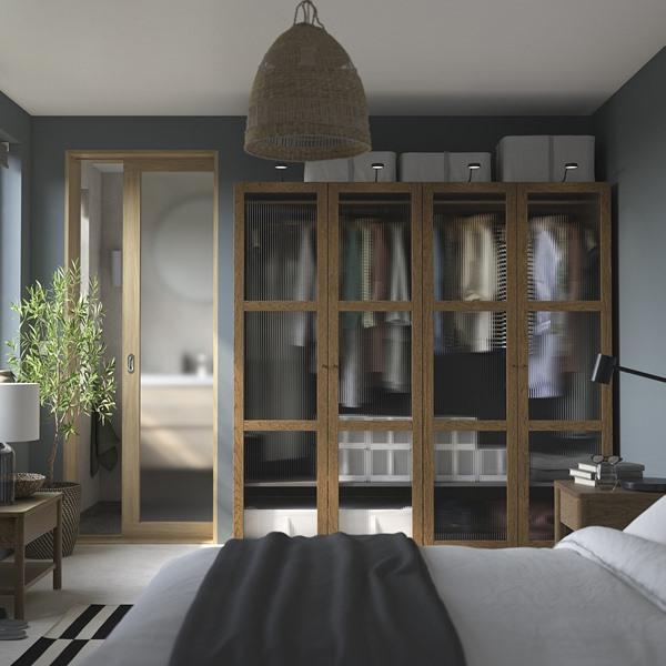 [IKEA/イケア/通販]TONSTAD トンスタード扉, ブラウン/ステインオーク材突き板 ガラス,50x195 cm[L](20556989) |  | 01