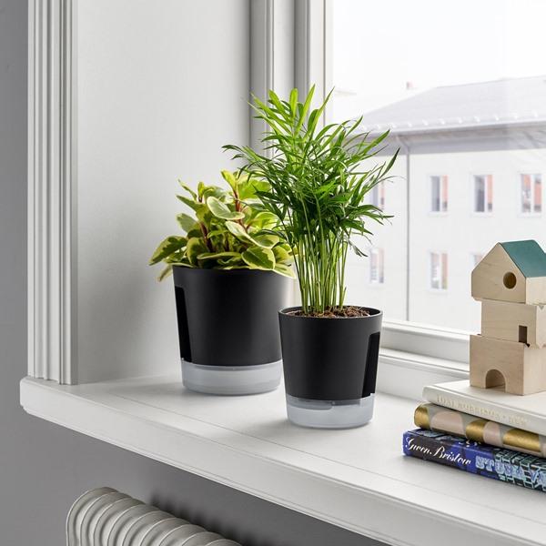 [IKEA/イケア/通販]VARDTRAD ヴォルドトレド自動水やり機能付き植木鉢, 室内/屋外用 透明/チャコール,9 cm[AA](20570867) |  | 05