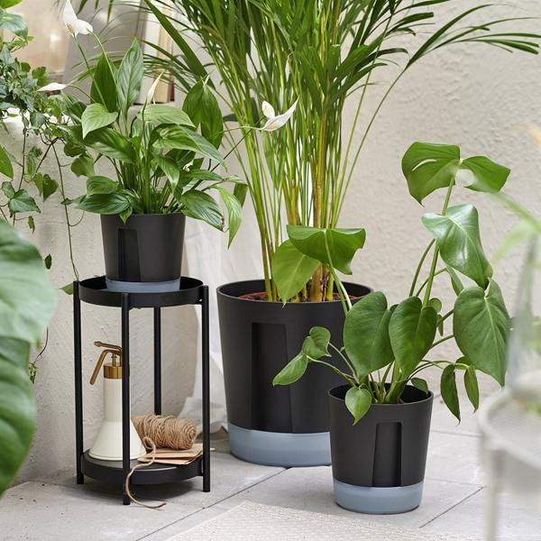 [IKEA/イケア/通販]VARDTRAD ヴォルドトレド自動水やり機能付き植木鉢, 室内/屋外用 透明/チャコール,9 cm[AA](20570867) |  | 06