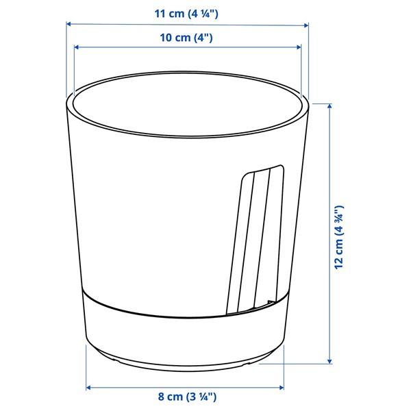[IKEA/イケア/通販]VARDTRAD ヴォルドトレド自動水やり機能付き植木鉢, 室内/屋外用 透明/チャコール,9 cm[AA](20570867) |  | 07