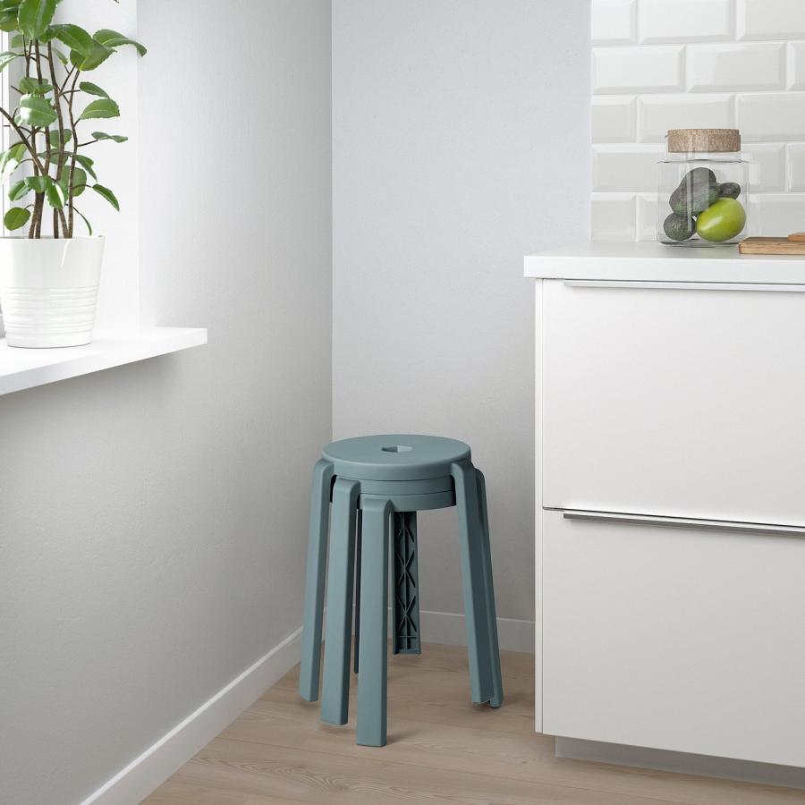 IKEA/イケア/通販]IBBARBO イッバルボー スツール, ターコイズ[D