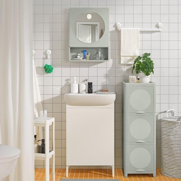 [IKEA/イケア/通販]IVOSJON イヴォーショーンミラーキャビネット 扉1枚付き, グリーン,44x15x59 cm[D](20573173) |  | 01