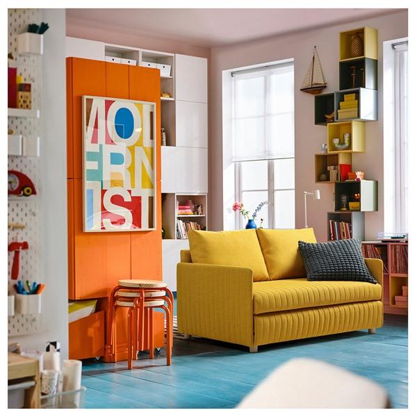 [IKEA/イケア/通販]FRIDHULT フリドフルトソファベッド, スキフテボー イエロー[K](20575450) |  | 04