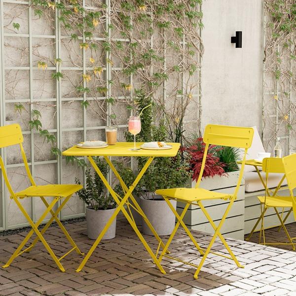 [IKEA/イケア/通販]SUNDSO スンドソー折りたたみチェア, ブライトイエロー 屋外用[E](20576176) |  | 01