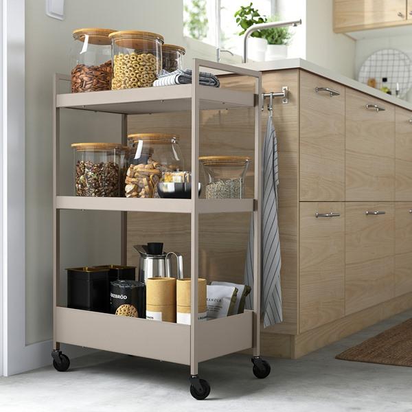 [IKEA/イケア/通販]NISSAFORS ニッサフォースワゴン, ベージュ,50.5x30x83 cm[D](20585802) |  | 01