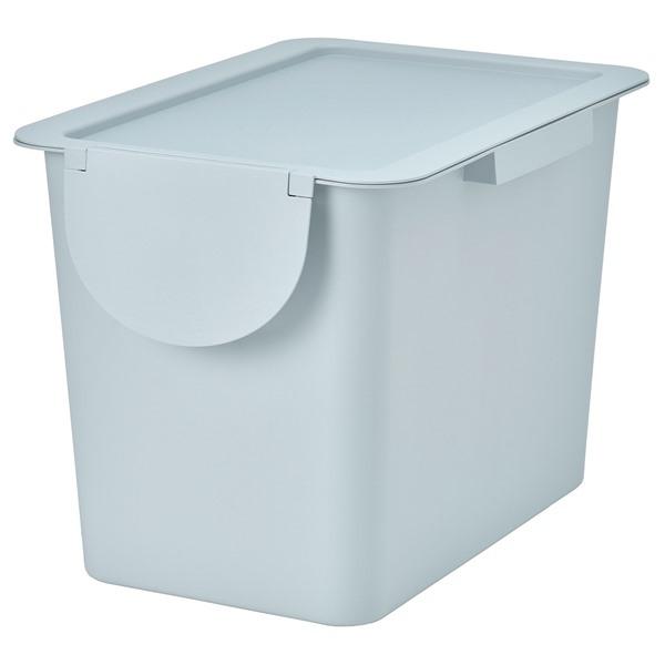 [IKEA/イケア/通販]TROSKNING トロスクニングふた付き容器, ライトグレーブルー,25 l[CD](20592256) | 