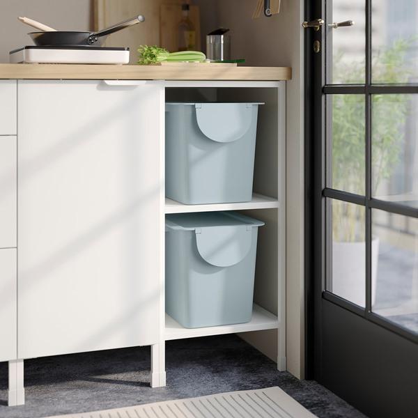 [IKEA/イケア/通販]TROSKNING トロスクニングふた付き容器, ライトグレーブルー,25 l[CD](20592256) |  | 02