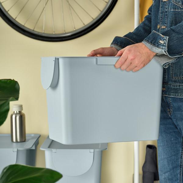 [IKEA/イケア/通販]TROSKNING トロスクニングふた付き容器, ライトグレーブルー,25 l[CD](20592256) |  | 06
