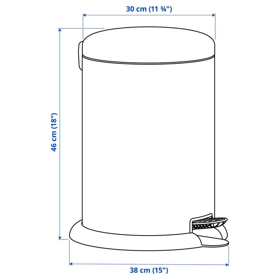 [IKEA/イケア/通販]GANGSKYFFEL ゴングスキッフェル ペダル式ゴミ箱, グレーグリーン, 18 l[D](20595392) |  | 08