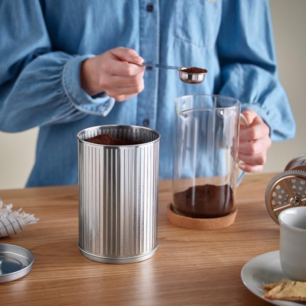 [IKEA/イケア/通販]BETTHAJ ベットハイ缶 ふた付き, コーヒー/紅茶用/シルバーカラー,1.3 l[A](20605697) |  | 01