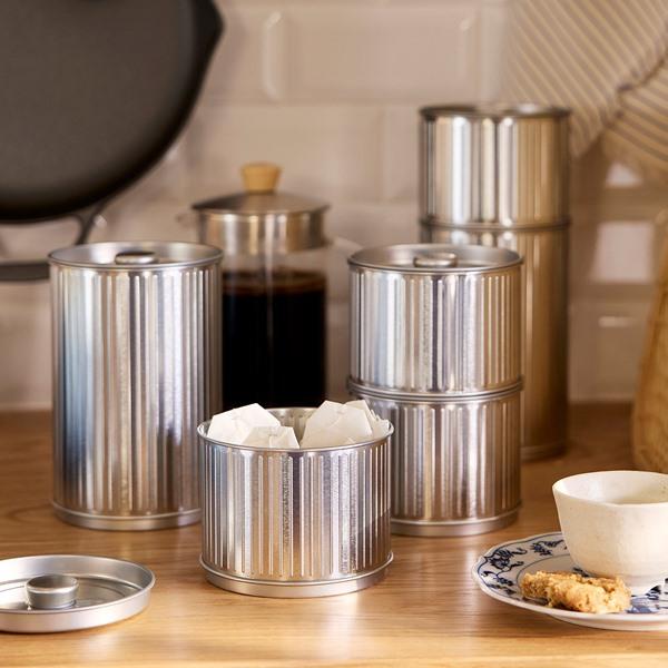 [IKEA/イケア/通販]BETTHAJ ベットハイ缶 ふた付き, コーヒー/紅茶用/シルバーカラー,1.3 l[A](20605697) |  | 02