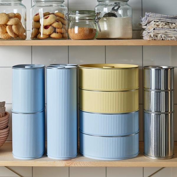 [IKEA/イケア/通販]BETTHAJ ベットハイ缶 ふた付き, コーヒー/紅茶用/シルバーカラー,1.3 l[A](20605697) |  | 04