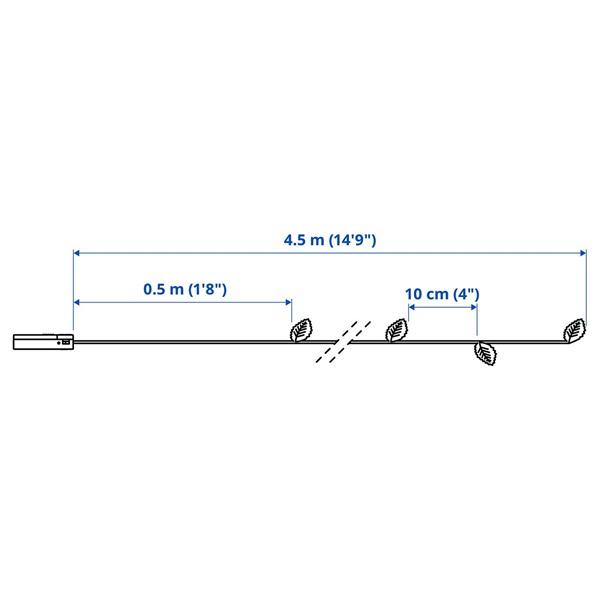 [IKEA/イケア/通販]STRALA ストローラLEDライトチェーン 全40球, 電池式 リーフ/ゴールドカラー[A](20606178) |  | 03