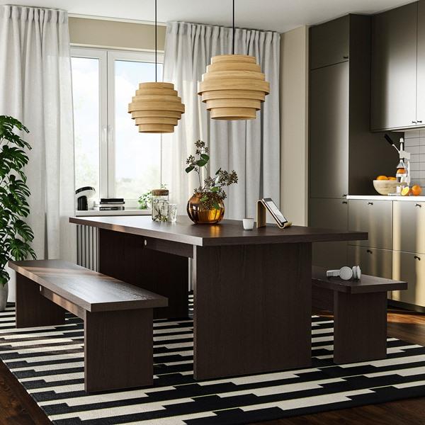 [IKEA/イケア/通販]BERGSHYTTAN ベリシタンテーブル, ダークブラウン アッシュ材突き板,240x93 cm[FL](20608243) |  | 01