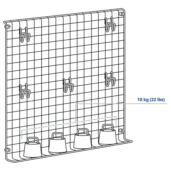 [IKEA/イケア/通販]GREJIG グレイグウォールグリッド レール付き, グレー,58x59 cm[D](20610769) |  | 07