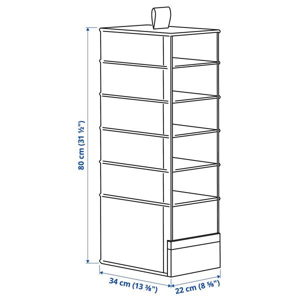 [IKEA/イケア/通販]PURRPINGLA プルピングラハンギング収納 6段, テキスタイル/ベージュ,22x34x80 cm[B](20612264) |  | 08