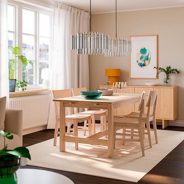 [IKEA/イケア/通販]KARSKAR カールシェール伸長式テーブル, ゴムノキ,160/220x90 cm[4](20617983) |  | 01