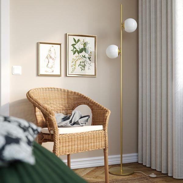 [IKEA/イケア/通販]AKTERSPRING アクテルスプリングフロアランプ, オパールホワイト ガラス/真ちゅうメッキ,162 cm[C](20618812) |  | 02