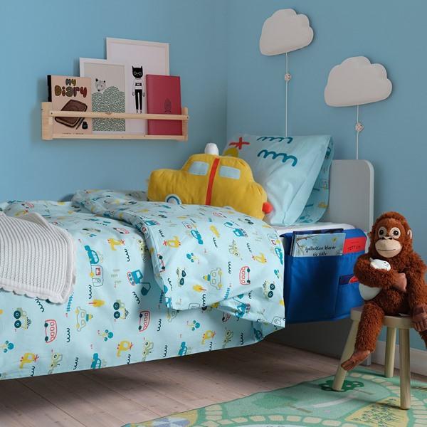 [IKEA/イケア/通販]BARNDROM バーンドローム掛け布団カバー＆枕カバー, ブルー/乗り物柄,150x200/50x60 cm[A](20622705) |  | 02