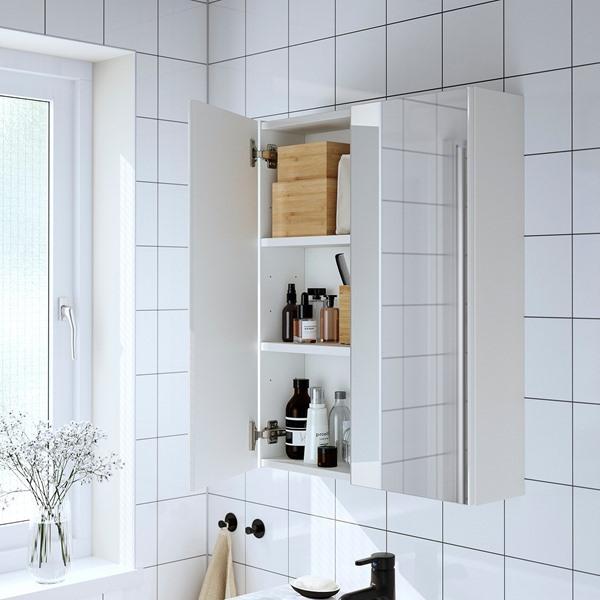 [IKEA/イケア/通販]ENHET エーンヘートミラーキャビネット 扉付き, ホワイト,60x17x75 cm[D](20623045) |  | 01