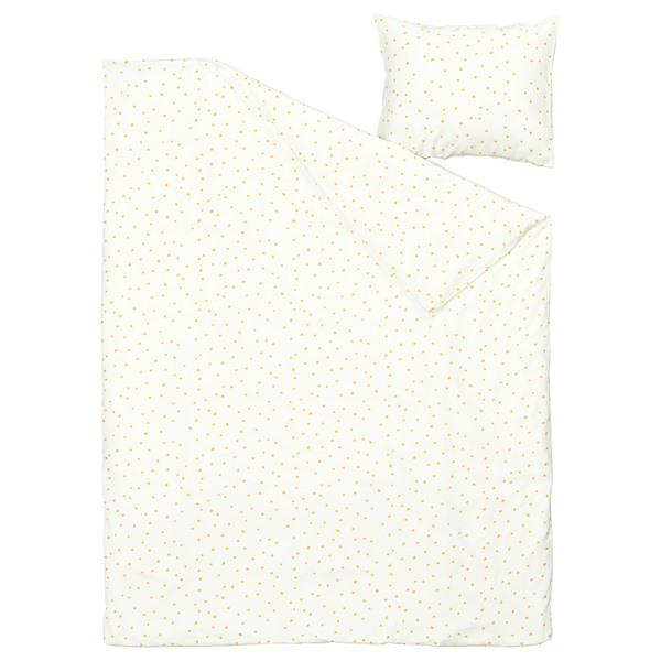 [IKEA/イケア/通販]BARNDROM バーンドローム掛け布団カバー＆枕カバー, ホワイト イエロー/水玉模様,1……[A](20623540) |  | 01