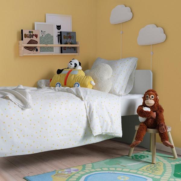 [IKEA/イケア/通販]BARNDROM バーンドローム掛け布団カバー＆枕カバー, ホワイト イエロー/水玉模様,1……[A](20623540) |  | 02