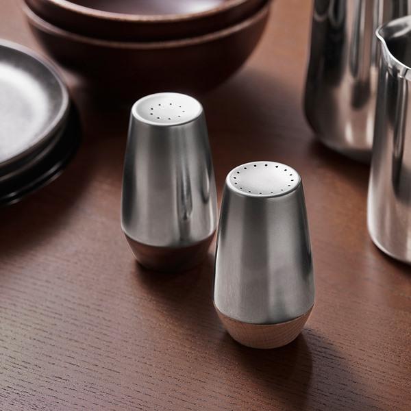 [IKEA/イケア/通販]AFTONHAJ アフトンハイ塩コショウ入れ2点セット, ステンレススチール ビーチ/ウォ……[A](20623743) | 