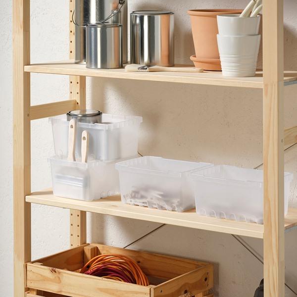 [IKEA/イケア/通販]UPPSNOFSAD ウップスノフサド 収納ボックス, 透明ホワイト, 25x17x12 cm/3.5 l[A](20644284) |  | 01